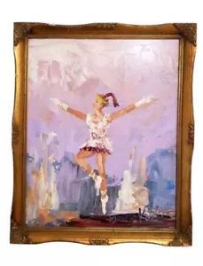 Morris Katz Framed Oil Painting Ballerina 1996 Listed Artist - Picture 1 of 11