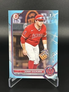 2022 Bowman Draft 1st Sonny DiChiara Sky Blue Paper Parallel /499 Angels - Picture 1 of 2