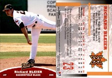 Richard Bleier 2009 Grandstand Bakersfield Blaze #NNO3 Card *AutographDen*