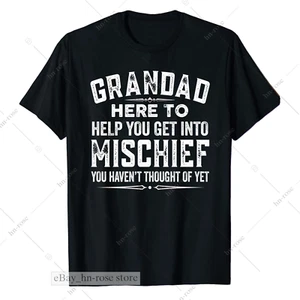 Grandad Mischief Funny Gift For Grandfather Dad Inspired Fathers Day T-shirt - Picture 1 of 4