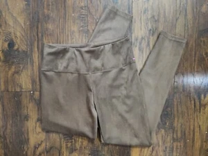 Rachel Zoe Women's Brown Faux Suede Stretch Leggings Size 8. Waist:29in - Picture 1 of 2