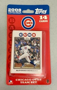 Conjunto oficial de equipo de fábrica de 14 CD de béisbol Chicago Cubs 2008 Topps madera NUEVO - Imagen 1 de 6