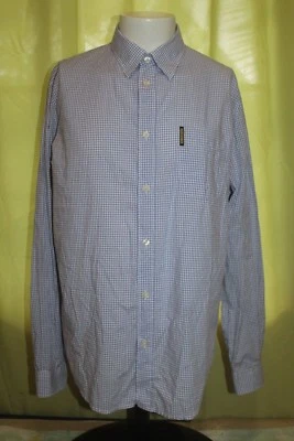 Camisa de vestir Armani Jeans para hombre azul a cuadros talla XL RN 103723 Foto 1 de 4