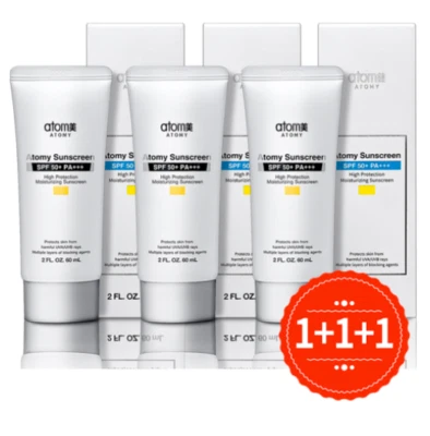 [NUEVO] PACK DE 3 - ATOMY Protector Solar Amplio Espectro SPF50+ PA+++ 60ml Beige (1+1+1) Foto 1 de 4