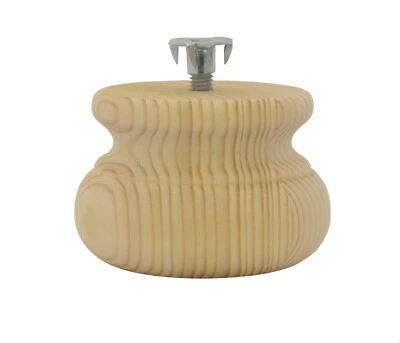 Pie de bollo moldeado de pino grande + perno y T 83 mm x 56 mm madera ELIGE CANTIDAD A4 MBT Foto 1 de 4