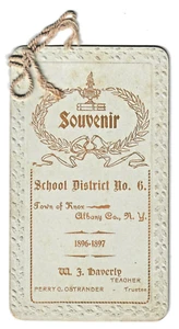 Vict. Ephemera-1896-1897-Town of Knox-School District 6-Pupil Souvenir-Free Ship - Picture 1 of 4