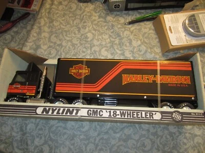 NIB 1980s Steel Nylint Harley Davidson GMC 18 Wheeler Truck Trailer No. 911-Z - Image 1 of 4