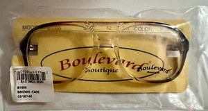BOULEVARD BOUTIQUE EYEGLASSES FRAME 1060 BROWN FADE 52-18-140 FULL RIM NEW - Picture 1 of 2