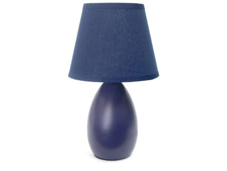 Simple Designs Mini Egg Oval Ceramic Table Lamp, Blue 5. 51" L x 5. 51"W x 9.45 - Image 1 of 4