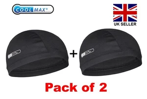 2 x Winter Thermo Radfahren Totenkopf Kappe Fahrrad Motorrad Unter Helm Mütze schwarz - Bild 1 von 8