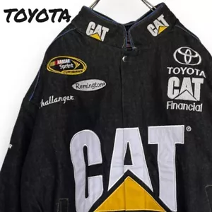 TOYOTA Racing Jeff Hamilton Design n483 Racing Jacket Black L Size - Picture 1 of 9