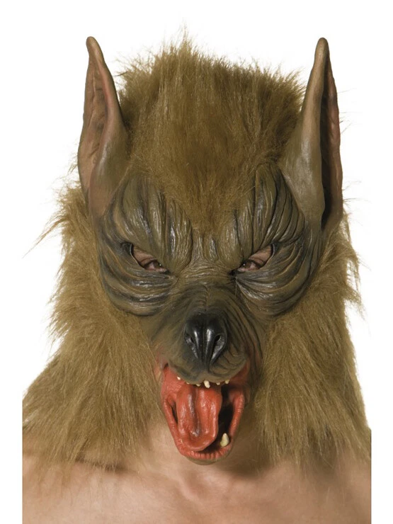 Maske Wolf Werwolf mit Haar - Bild 1 von 1