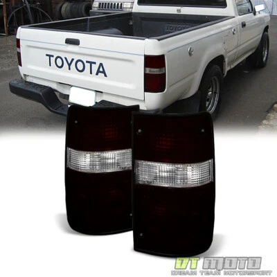 For Red Smoke Factory Style 1989-1995 Toyota Pickup Tail Lights Lamps Left+Right - Image 1 of 4