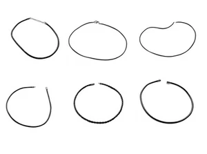 Bahnmüller Lederkette Edelstahl Bajonettverschluss Drehverschluss Magnetverschlu - Bild 1 von 7