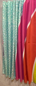 Pillowfort Fabric Rainbow Pattern Shower Curtains 100% Cotton - Picture 1 of 11