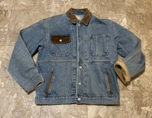 Vtg Banana Republic Safari Denim Jacket Sz L - Picture 1 of 3
