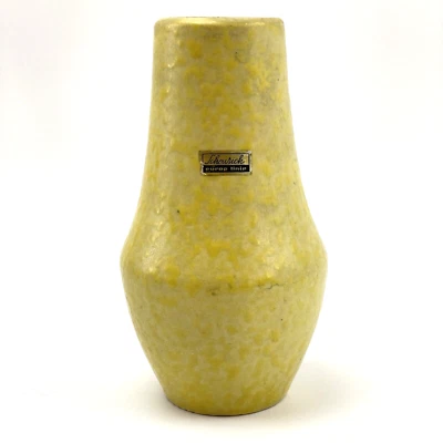 Vase Scheurich Europ Linie Vase 18cm Blumen Deko 60er 70er Vintage Gelb RAR - Bild 1 von 4