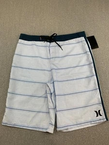 Hurley Board Shorts Boys Size 20/30 Blue 10 Inch Inseam Beach Surfer Skate - Picture 1 of 16