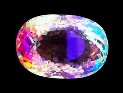 Mystic Quartz Loose Gemstone Oval Shape 56.00 Ct Certified Pendant Size - Image 1 of 4