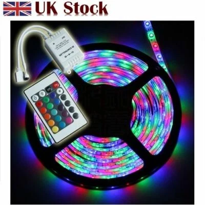 USB LED Strip Lights 5M RGB Light Colour Changing Tape Cabinet TV Strip  - Image 1 of 4
