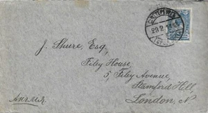 RUSSIA 1911 COVER WITH 10k BLUE TO LONDON ENGLAND REF 2654 - Picture 1 of 1