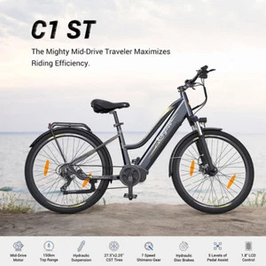 Eleglide C1 ST 27,5 Zoll Trekkingrad 14,5Ah Akku, Max 150km Reichweite, IPX5 36V - Imagen 1 de 21