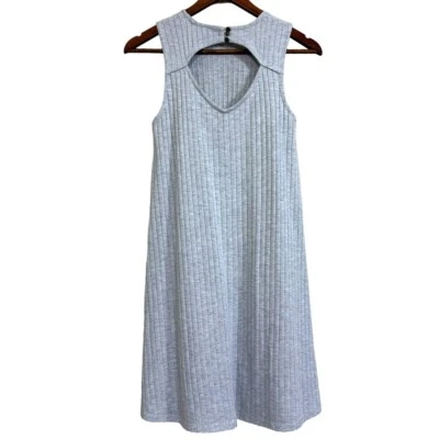 Vestido Columpio American Eagle Pequeño Corte Acanalado Línea A Minimalista Boho Lagenlook Foto 1 de 4