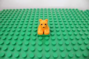 Vintage Duplo Animal Zoo Lion Orange Cub Green Base Small Baby - Picture 1 of 1