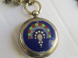 RARE Antique LE ROY a Paris Ottoman Empire silver enamel pocket Watch TO RESTORE - Picture 1 of 8