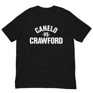 Canelo Alvarez Shirt vs Terence Crawford Boxing Black Graphic Tee For Men Women - Picture 1 of 5