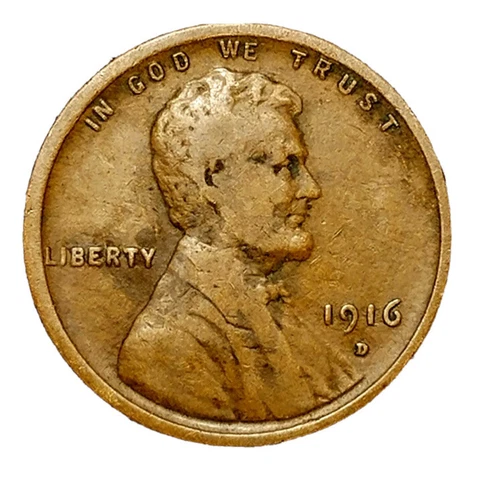1916-D Lincoln Wheat Cent Penny “Best Value On eBay “ FREE SHIPPING 1916d Cover