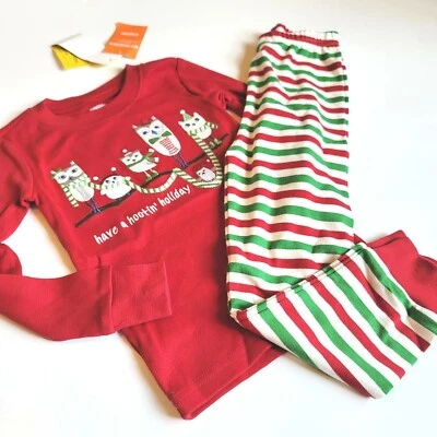 Gymboree Holiday Gymmies size 4 Hootin Holiday Owl Set Red  2013 NWT Pajamas  - Image 1 of 2