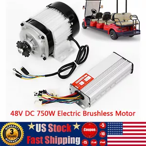 750W 48V DC Brushless/Brush Electric Motor Kit for Scooter/Go Kart/Reduction ATV - Picture 1 of 22