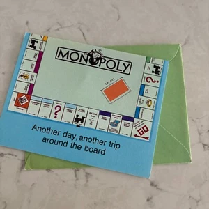 Another Day Another Trip Monopoly Weihnachtskarte mit Umschlag amerikanische Grüße - Bild 1 von 4