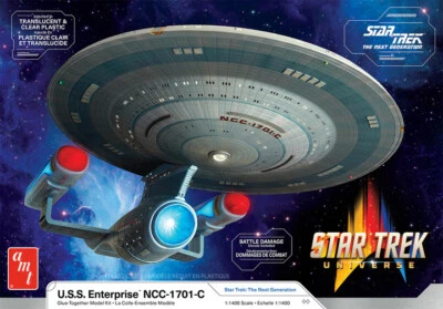Star Trek TNG USS Enterprise 1701-C 1/1400 Scale Model Kit Polar Lights 26TAM202 - Image 1 of 4
