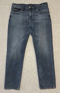 Lucky Brand Men's 221 Original Blue Strait Distressed 40X32 Denim Jeans - Picture 1 of 16