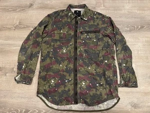 G Star Raw Mens Size XL Type C RC Zip Overshirt Jacket Camo Paint Splatter - Picture 1 of 7