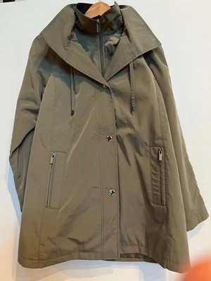 NWT Fleet Street short trench rain coat removeable inner liner sz S olive green - Image 1 of 4