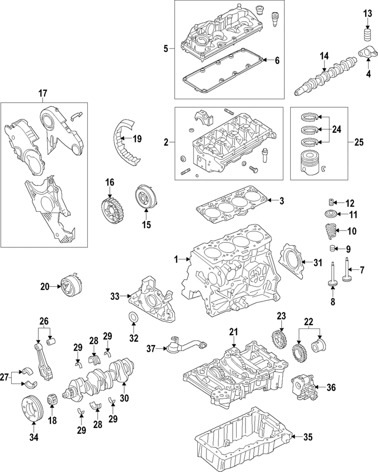 Cojinete principal del cigüeñal del motor original Volkswagen 038-105-591-AM-007 Foto 1 de 1