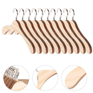 10 Pezzi Mini Appendiabiti in Legno Bambino Viaggio Vestito Appendiabiti - Foto 1 di 11