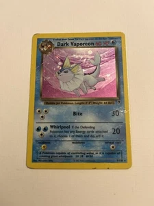 Dark Vaporeon Holo Foil Rare Legendary Collection 9/110 2002 Pokemon TCG DMG - Picture 1 of 4