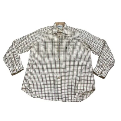 Vintage BARBOUR Checked Shirt L Men Plaid 100% Cotton Custom Fit - Image 1 of 4
