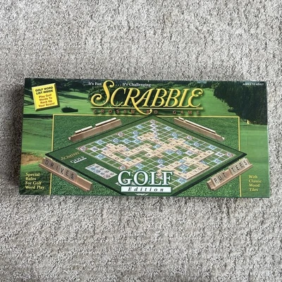 Scrabble Golf Edition Crossword Game USAopoly 2000 Sealed Tiles - Image 1 of 4