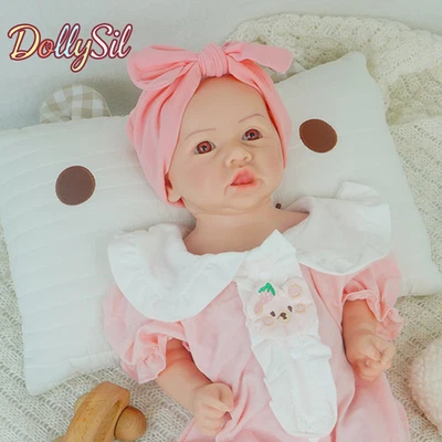 Reborn Baby Doll  Silicone Full Body Girl Lifelike Newborn Toy Realistic Doll - Image 1 of 4