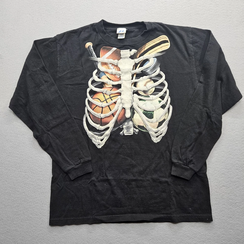 Skeleton Sports Prospririt Youth Size XL Black Long Sleeve Sports T-Shirt - Image 1 of 4