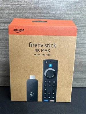AMAZON FIRE TV Stick 4K MAX, Wi-Fi 6E, 2.0 GHz, 16GB/ALEXA Voice Remote Enhanced - Image 1 of 3