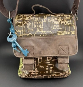 Fossil Key-Per City Scene Crossbody Messenger Shoulder Bag Leather & Canvas 💖💚 - Bild 1 von 23