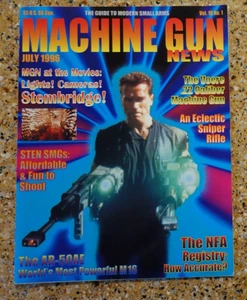 Machine Gun News Magazine~July 1996~ARNOLD SCHWARZENEGGER~MOVIE~STEMBRIDGE GUNS - Picture 1 of 14
