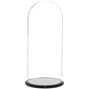 Cúpula de exhibición de vidrio Plymor de 5,5" x 13" (base de acrílico negro) - Imagen 1 de 2