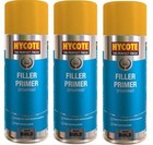 Hycote Yellow Fast Drying Aerosol Spray Paint 400ml *3
